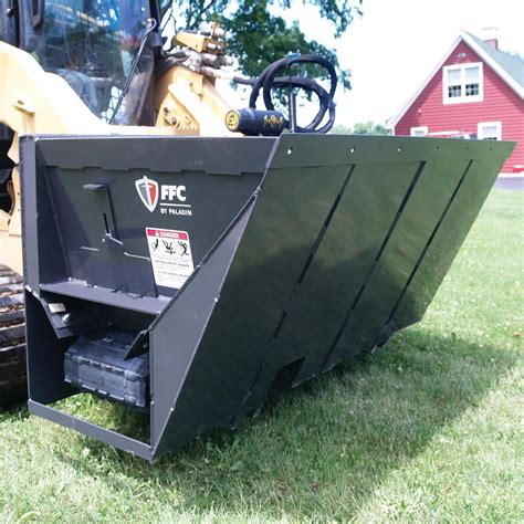 skid steer side discharge bucket attachment|side dump quick attach bucket.